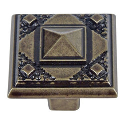 Craftsman Knobs By Atlas Homewares Burnished Bronze Square Cabinet Knob 257-BB - Cabinet And Drawer Knobs