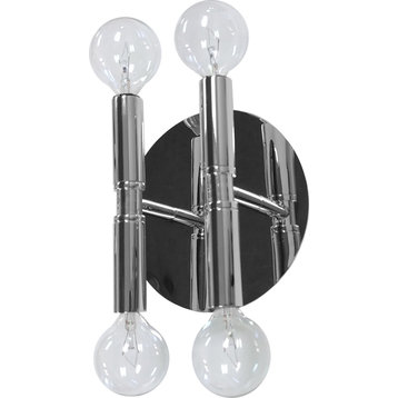 Ava Incandescent Wall Sconce - Polished Chrome