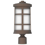 Craftmade - Craftmade Composite Lanterns 1 Light 17" Outdoor Post Mount, Bronze - Craftmade's Composite Lantern collection features 3 different styles molded of durable non-corrosive UV resistant resins warranted for 5 years. These lanterns are at home even in the harshest environments.