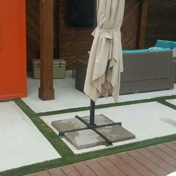 Garden Oaks Pool with Concrete Channels