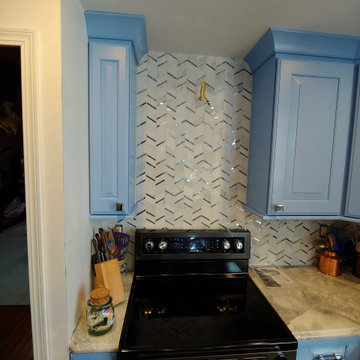 Osco, IL Kitchen Remodel Dura Supreme Custom Paint Super White Marble