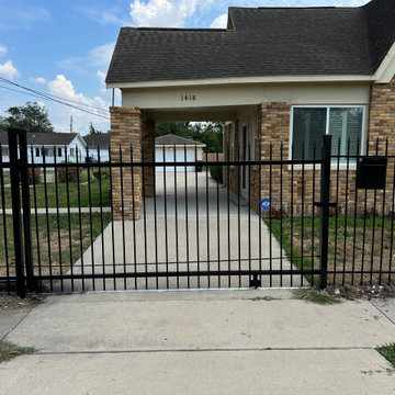 Iron Gate, Fence, and Pedestrian Gate