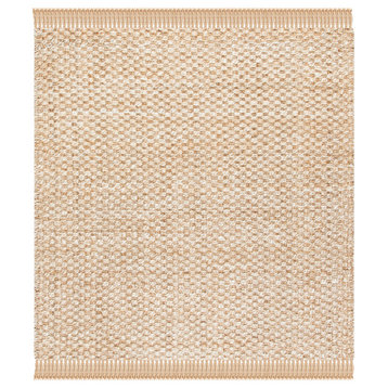 Safavieh Vintage Leather Collection NF868A Rug, Natural/Ivory, 6' X 6' Square