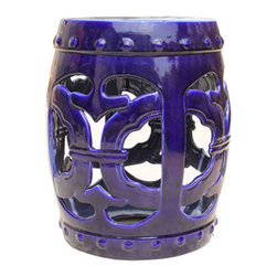 Interlaced Garden Stool Caribbean Blue - Accent And Garden Stools