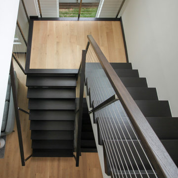 Project #70 | Open-Riser Staircase with Cable Railing