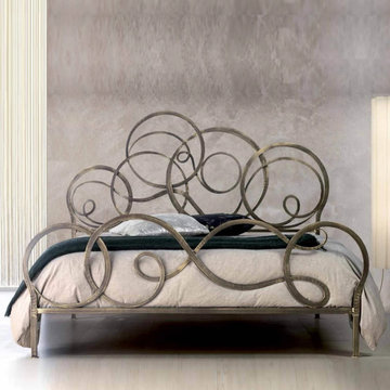 Azzurra luxury wrought iron king size bed by Cosatto Letti