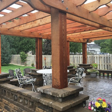 Paver Patio with Pergola & Fire Pit