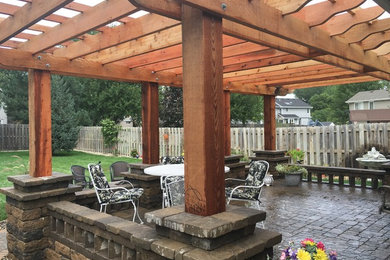 Inspiration for a rustic patio remodel in Omaha