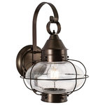 Norwell Lighting - Norwell Lighting 1324-BR-SE Cottage Onion - One Light Large Outdoor Wall Mount - Featuring the rounded shape of an onion, encapsulaCottage Onion One Li Bronze Seedy Glass *UL: Suitable for wet locations Energy Star Qualified: n/a ADA Certified: n/a  *Number of Lights: Lamp: 1-*Wattage:100w E26 Medium Base bulb(s) *Bulb Included:No *Bulb Type:E26 Medium Base *Finish Type:Bronze