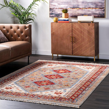 nuLOOM Cotton Clary Traditional Area Rug, Beige, 3'x5'