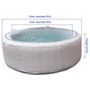 Homax Inflatable Round Portable Hot Tub SPA 264 Gallons, 1000 Liter, 6-Person