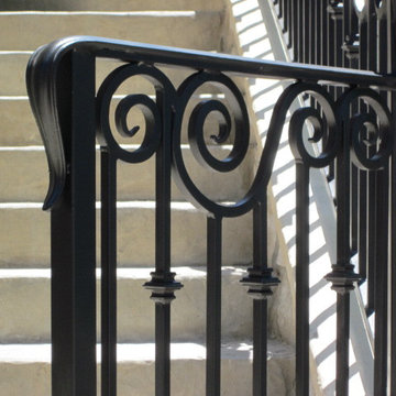 Exterior Scroll Railing