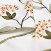 Sun Flower Embroidery Window Curtain Valance, Gold, 19" X 60"