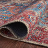 Blue Red Loren LQ-10 Printed Area Rug by Loloi, 2'6"x7'6"