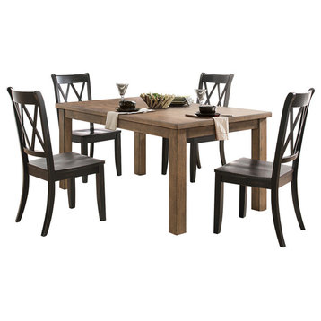 Salena 5-Piece Dining Set, Black