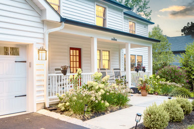 This is an example of a transitional porch design in New York.