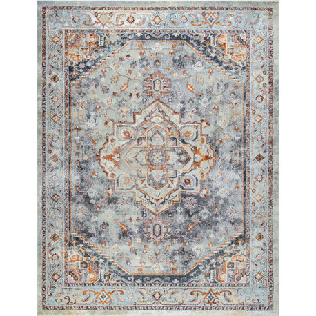 Kinsley Traditional Oriental Gray Rectangle Area Rug, 10'6''x14'6''