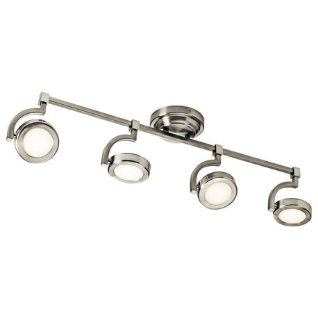 Andlos LED 4-Light Rail, Brushed Nickel