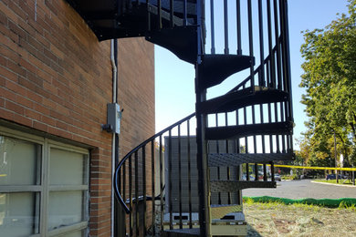 Inspiration for a contemporary staircase remodel in Philadelphia