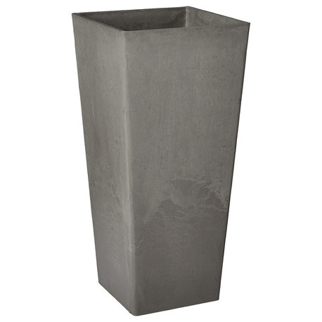 Contempo Tall Square Planter, Cement Color