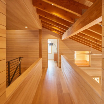 Select White Oak Plank Flooring, Mezzanine Hallway