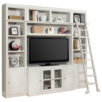 Parker House Boca 4-Piece Entertainment Wall Center in Cottage White