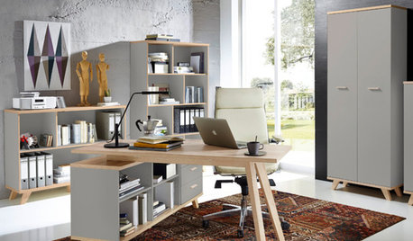 A Calming Grey Work Space