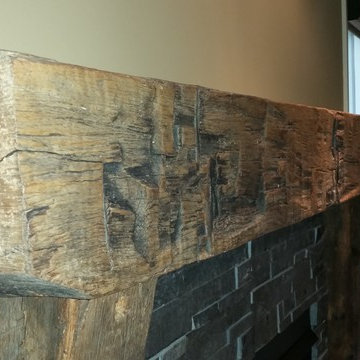 Wet bar and fire place in Parkville Mo.