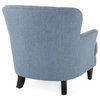 GDF Studio Laxford Light Blue Tufted Fabric Club Chair