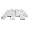 Carrara Marble 2x4 Subway Brick Mosaic Tile Honed Venato Carrera, 1 sheet