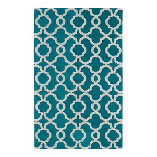 Kaleen Tara Rounds Collection Dark Teal Area Rug 7'9