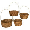 Wald Imports Brown Bamboo Basket/Planter Assortment, Set of 4