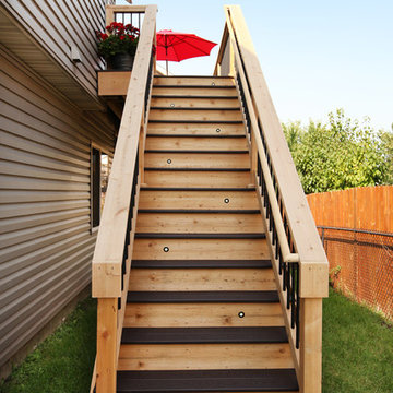 Cedar Deck with Trex Composite Decking