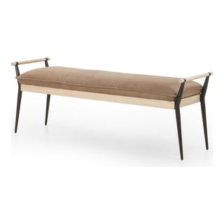 Charlotte Bench Palermo Drift Midcentury Upholstered Benches