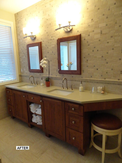 BEFORE AND AFTER Bainbridge Island, WA. Master Bath Remodel.