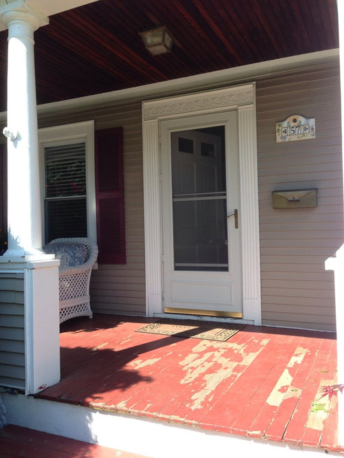 Porch Floor Color Looking For Something That Will Make My Porch Pop But Blend In Nicely With Siding I Have Maroon Shutters Now Be Painting Them A Navy Blue