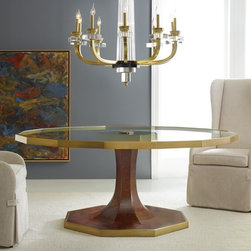 MH - Glass & Burl Dining Table - Products