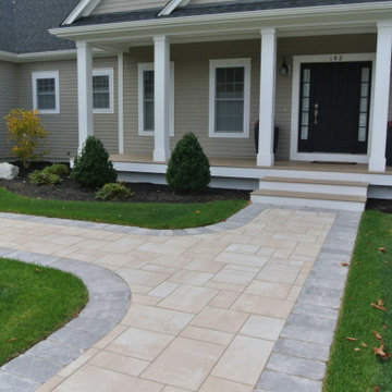Tuscany and Limestone Front Entry Walkway