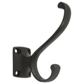 Deltana CAHH35 Double Prong Coat and Hat Hook - Oil Rubbed Bronze