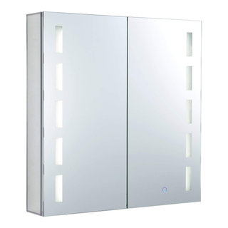 30 inch Aluminum Bathroom Medicine Cabinet with Recess or Surface Mount 30x26