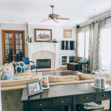 Transitional Living Room - Southlake TX