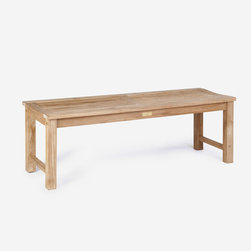Wintons Teak abacus backless bench - Outdoor Benches