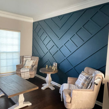 The Palm's Family/ Geometry Accent Wall Design
