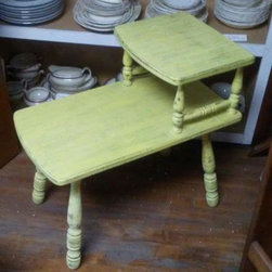 Shabby Chic Yellow End Table - Side Tables And End Tables