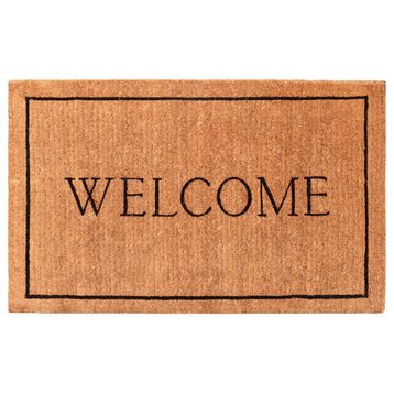 Calloway Mills Welcome Border, 100% Coir Doormat, 24"x36"