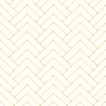 Oswin Light Yellow Tiered Herringbone Wallpaper Sample
