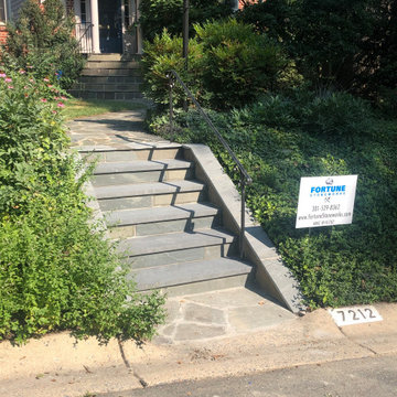 Solid Long 2 Inch Thick Thermal Flagstone Steps in Chevy Chase MD