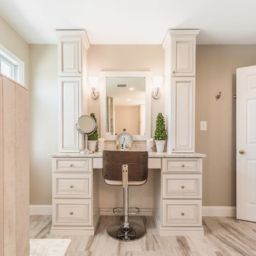 Elegant Master Bathroom with Beautiful Custom Vanity in Ashburn, VA