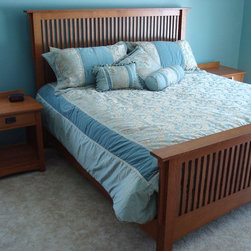Quartersawn White Oak Mission Bedroom - Beds