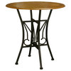 Sunset Trading Dart 42" Round Wood/Metal Pub Table in Espresso/Light Oak